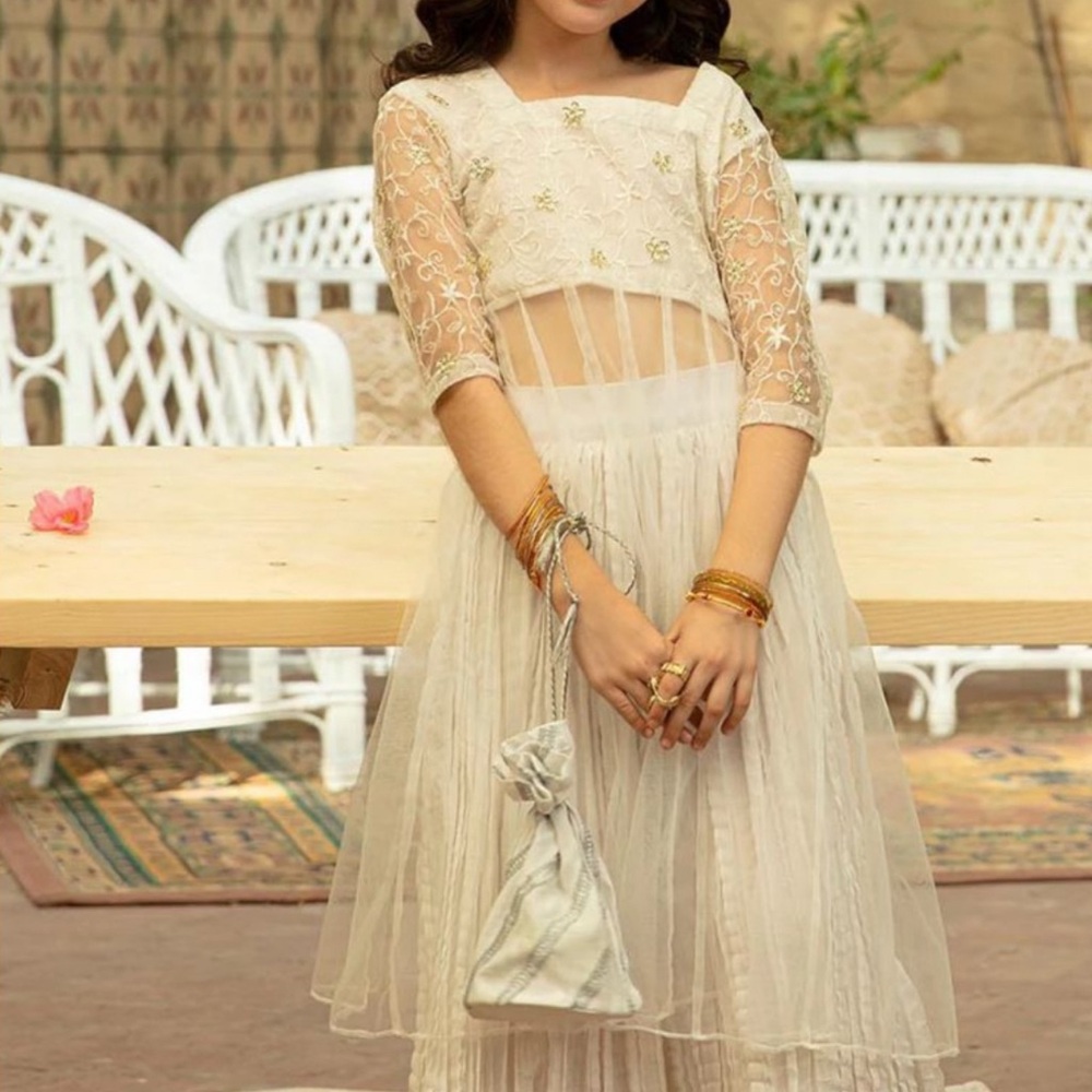 Elegant White Embroidered Dress
